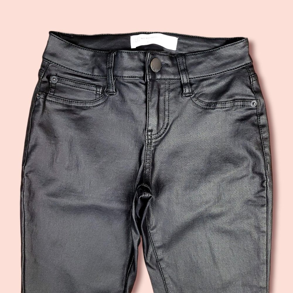 ❤️ Girls Black No Boundaries Pleather Black Skinny Jeans | Size 1